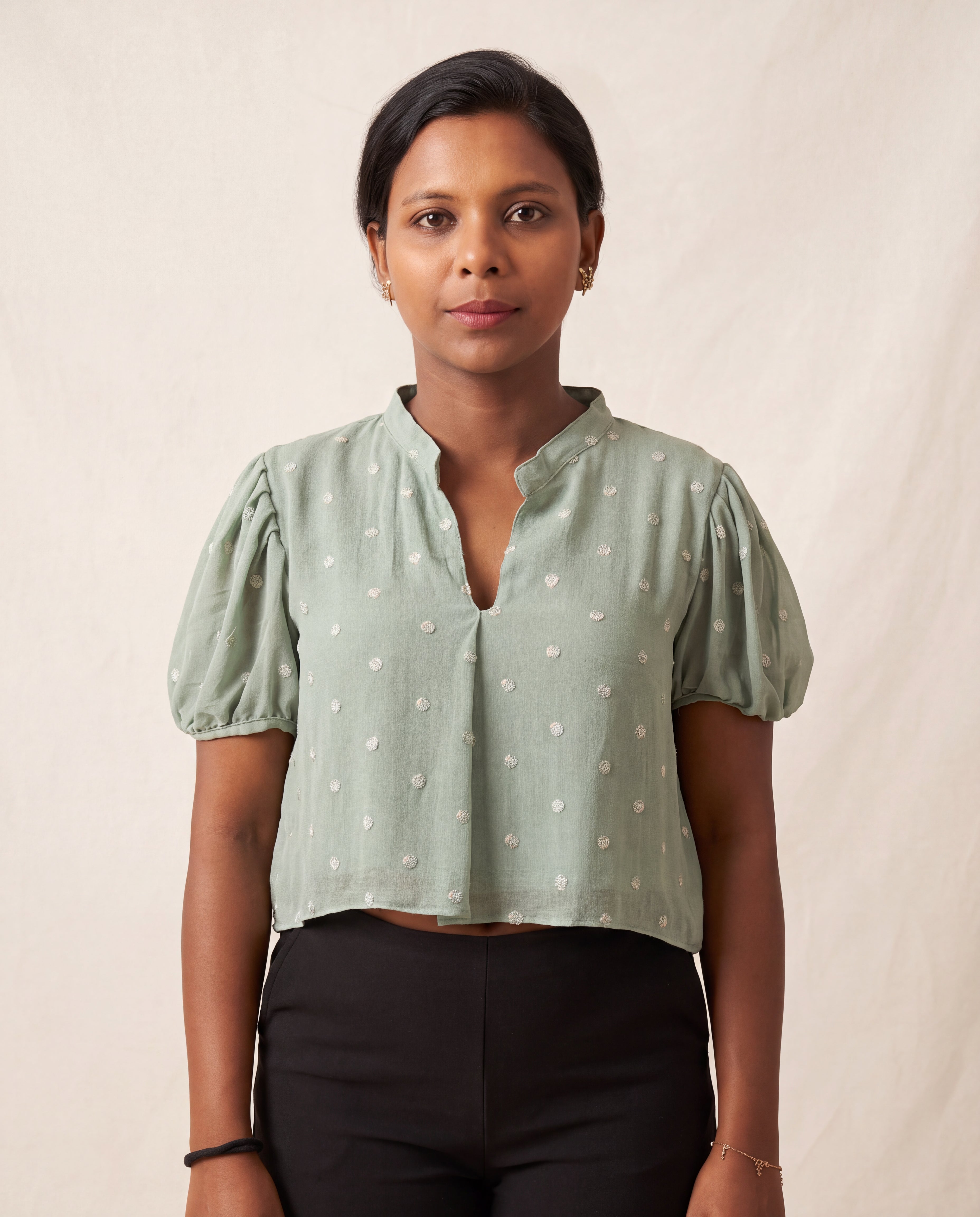 Sage Butta Festive Grace Duality Wear Top