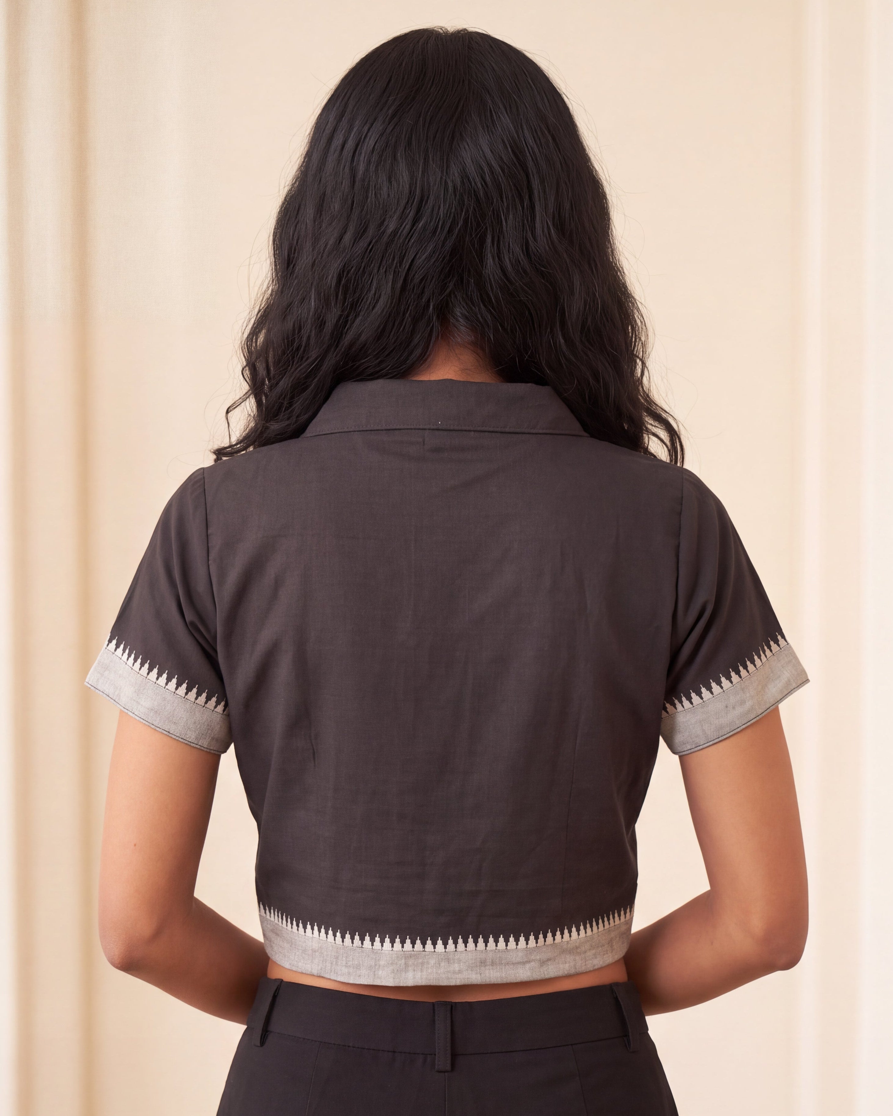 Dark knight Button-Up Blouse