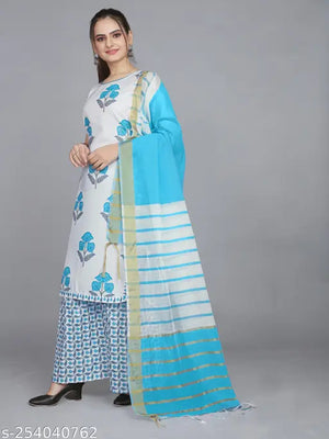 White/Blue 3 Piece Set
